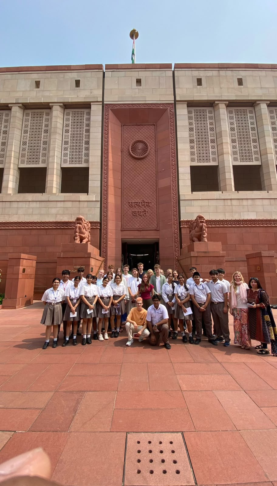 German Exchange Students Visit Parliament House, New Delhi